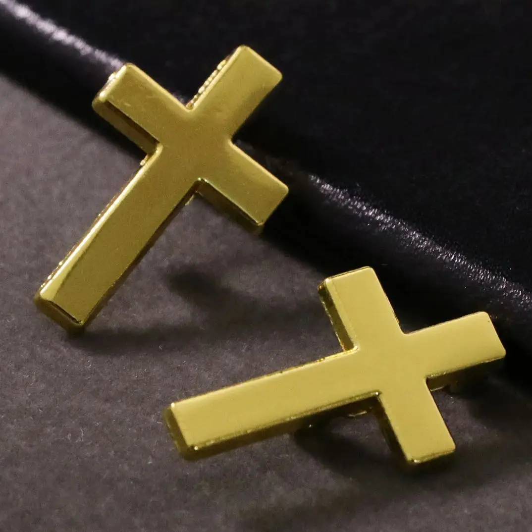 Diyalo 10 Stück 2 Farben religiöse Kreuznadeln Broschen Kirche Gebet Gruppe Andenken Schmuck Sakramente Taufe Konfirmation Geschenke – Detail 2