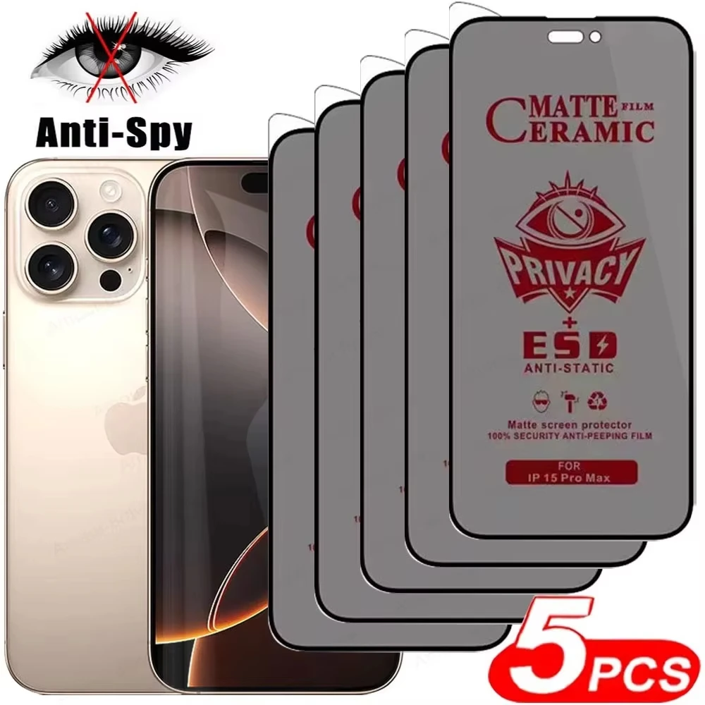 

1-5PCS Matte Privacy Screen Protector For Xiaomi Mi 11T Poco M6 X3 NFC M5 X5 X6 F3 F5 Redmi Note 13 Pro 12 11 10 9 8 CeramicFilm