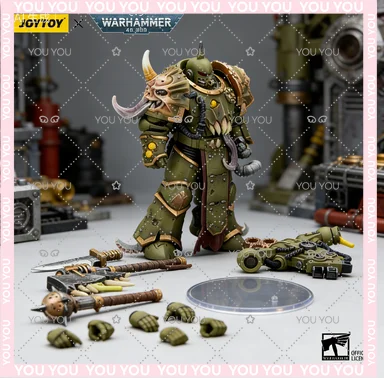 

Pre-sale Adults Fun JOYTOY 1/18 Action Figures Warhammer 40K Death Guard Plague Marine Champion