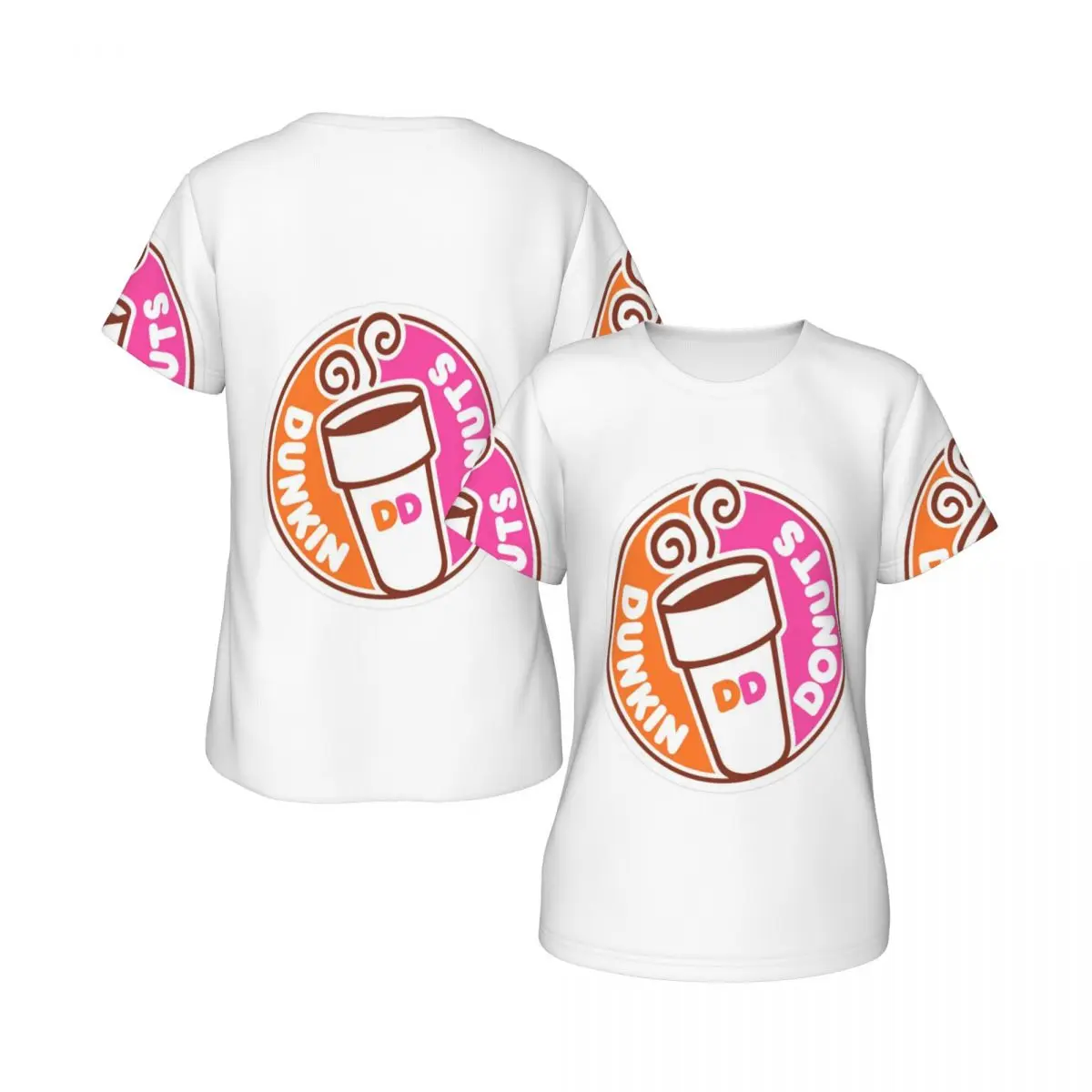 Dunkin Donuts T-Shirt Women Short Sleeve T Shirts O-Neck Clothes Cotton Summer Tees Streetwear view 4