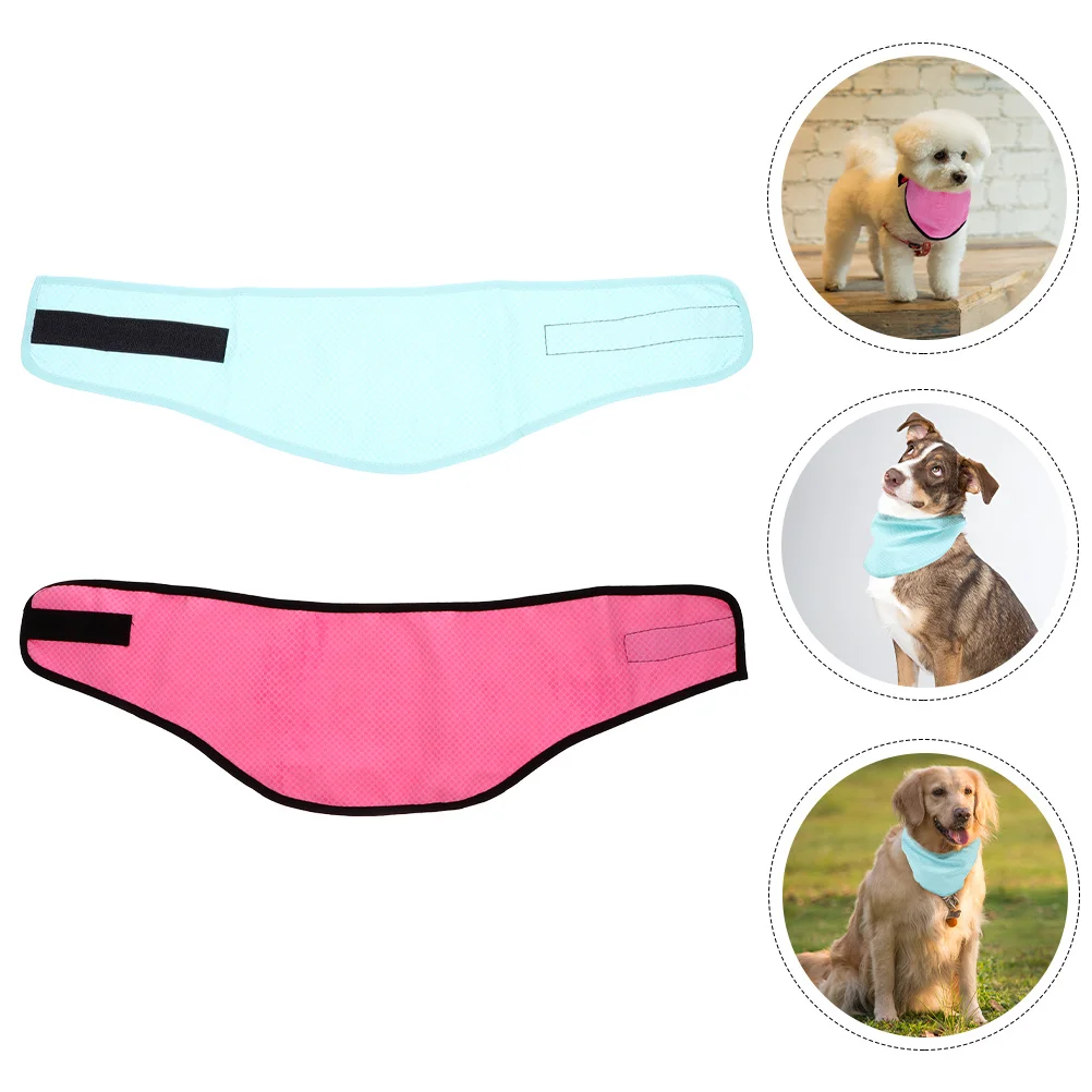 

2Pcs Pet Cooling Bandana Lightweight Breathable Summer Puppy Neck Scarf Cooling Collar Dog Walking Outdoor Supplies