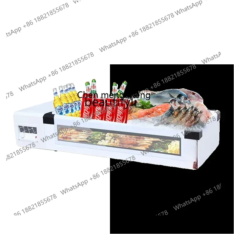 

Z189 Refrigerated display cabinet, tricycle stall, freezer, snack fried skewer, desktop removable freezer, commercial fresh-kee