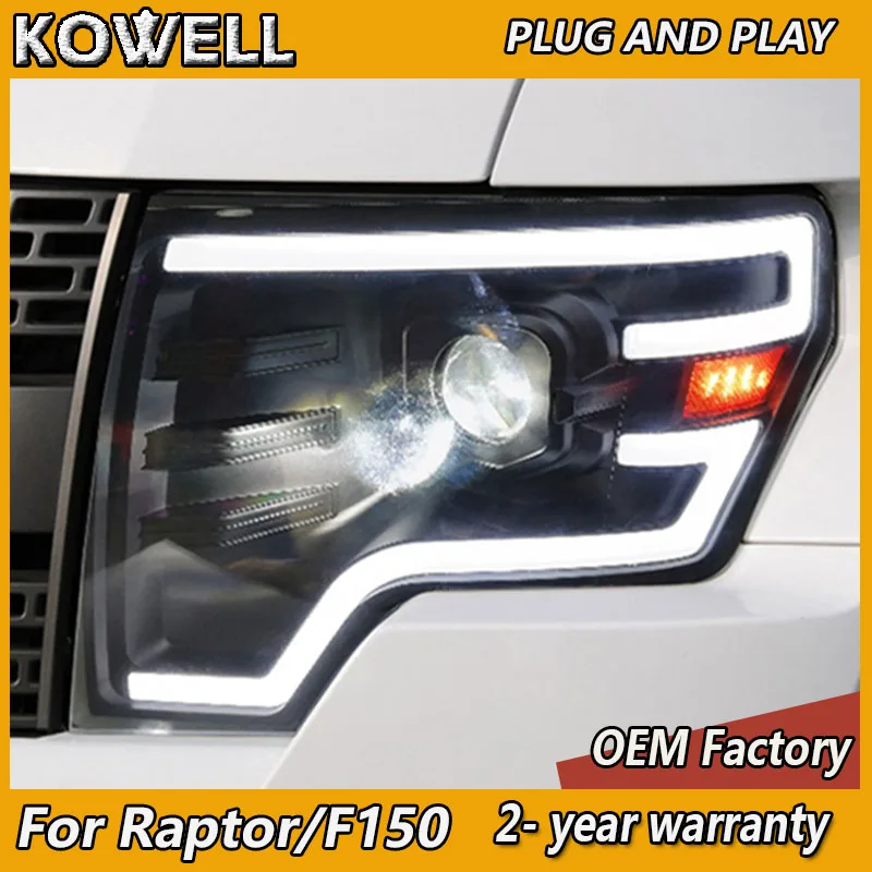 

Car Styling for Ford Raptor Headlights 2008-2014 F150 Headlight LED DRL Dynamic Turn Signal High Beam Projector Lens