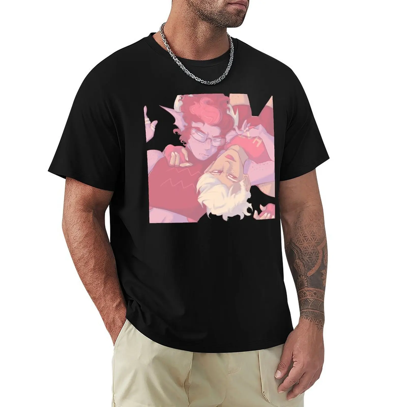 Homestuck Eridan Ampora Dirk Strider Eridirk Ranting T-Shirt Large Size Loose Casual Tee