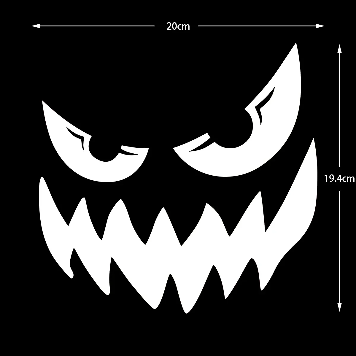 Devil Grin Reflective Waterproof Car Stickers Decor Motorcycle Scooter Auto Body Helmet Windshield Fuel Tank Decal Accessories