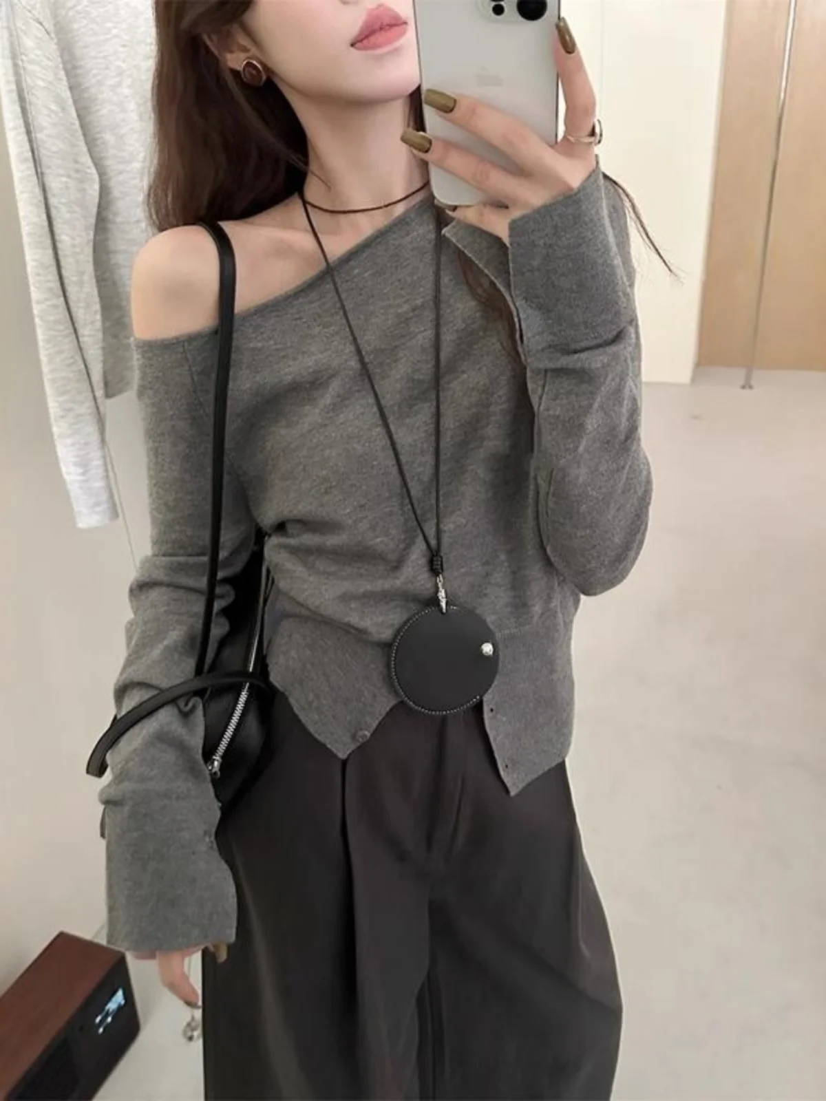 البلوزات لاعبا البلوفرات النسائية الملابس القوطية امرأة الاكريليك رصع الحدود فضفاض الحفل مهرجان يومي روك الشرير البديل