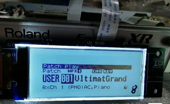 Substituição de tela OLED para Roland Fantom XR, sintetizador eletrônico