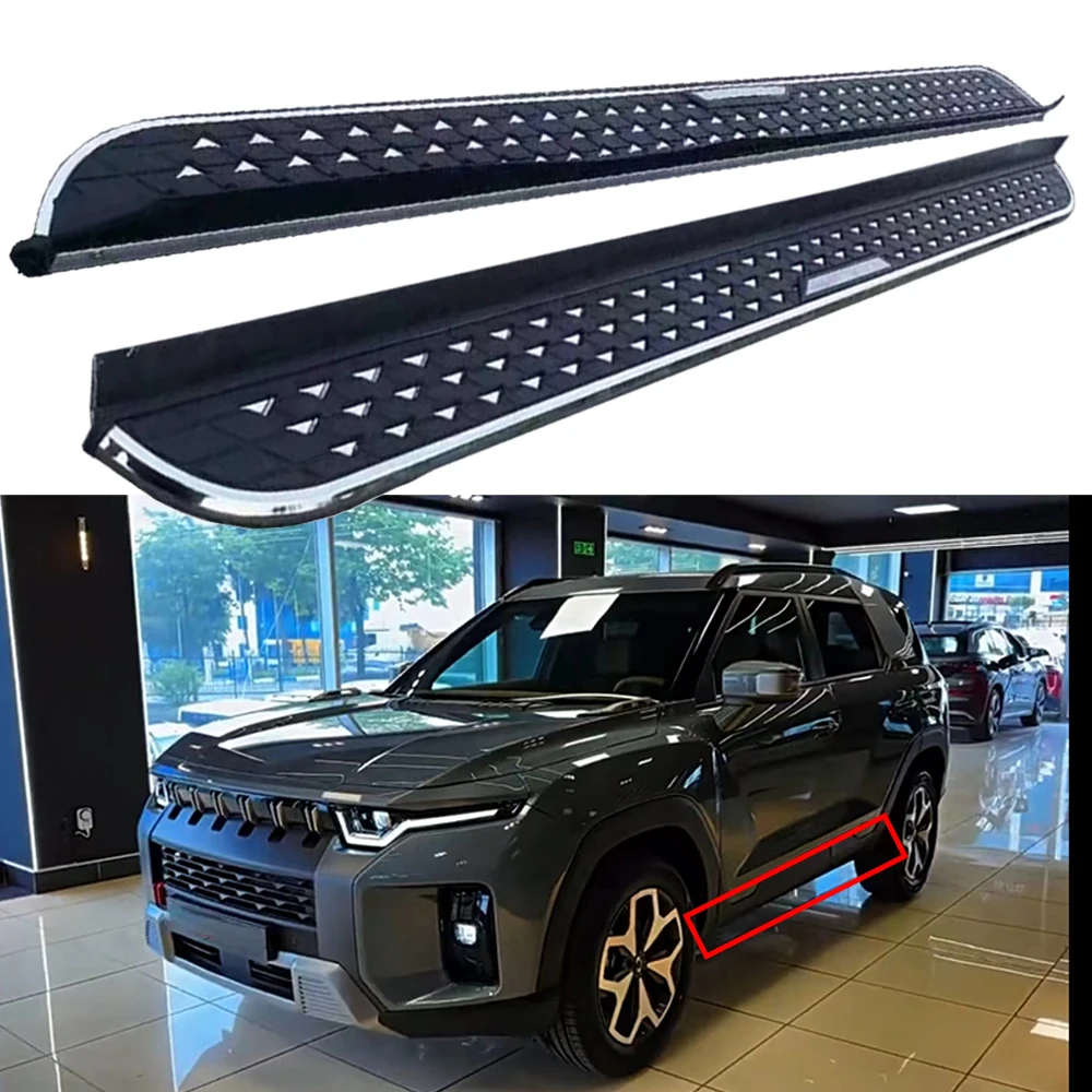 

2 pcs fit for SsangYong Torres 2023 2024 Running Board Side Step NerfBar BLACK Aluminium (with brackets)