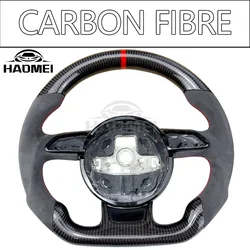 Carbon Fiber Steering Wheel Suitable For Audi A4 B8 B8.5 A3 8V S3 S4 RS3 RS4 Models Made Of Alcantara Car Accessories