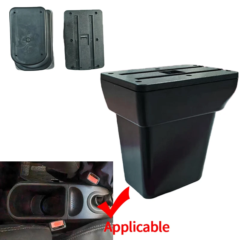 For Ford Ecosport 2009 car interior modification storage center console elbow support car accessories ABS black