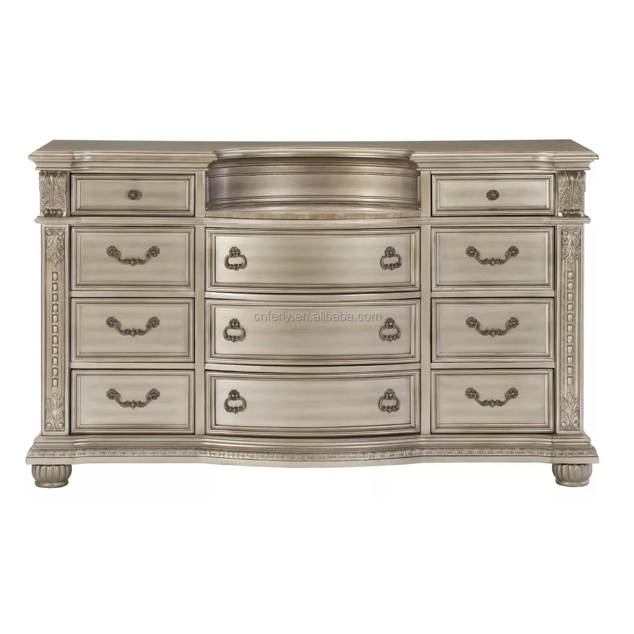 2026 Luxury Modern 4-Pcs American Style Wood Panel Bedroom Furniture Set for Home Hotel or Living Room With Storage Features