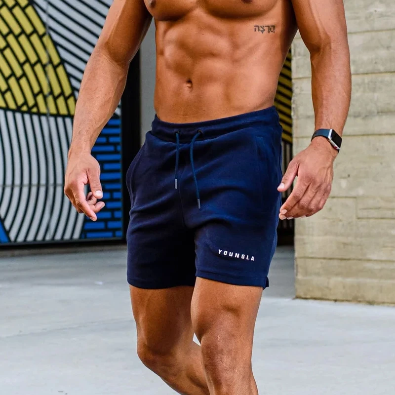 Calção Esportiva Stretch Respirável Masculino, Calção para Exercício Casual, Corrida, Treinamento, Secagem Rápida, Verão, Nova Moda