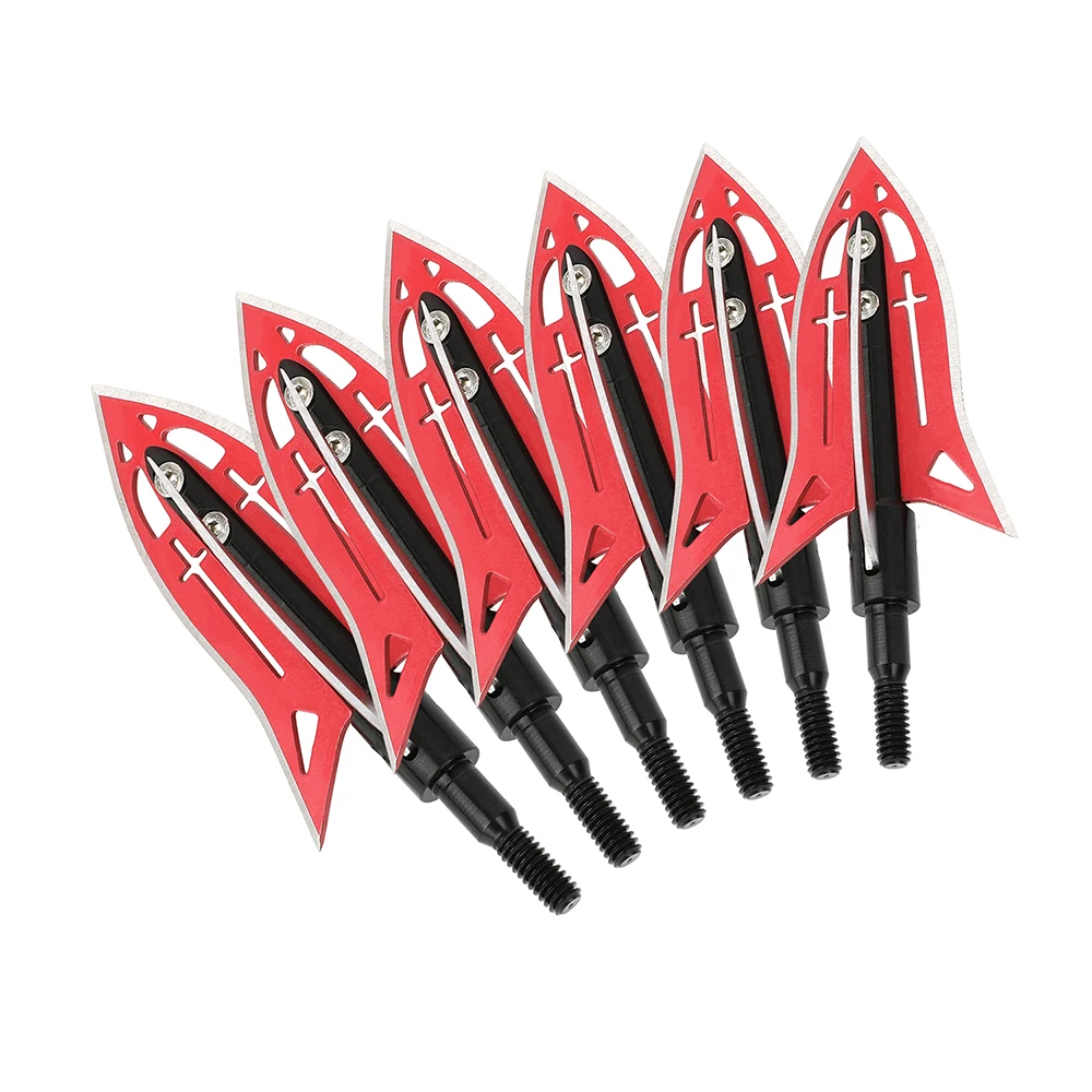 3/6/9/12pcs 190Grain Blade Arrowhead Archery Stainless Steel Broadhead 4 Blades For Bow Shooting Hunting Aim Arrow Accessory