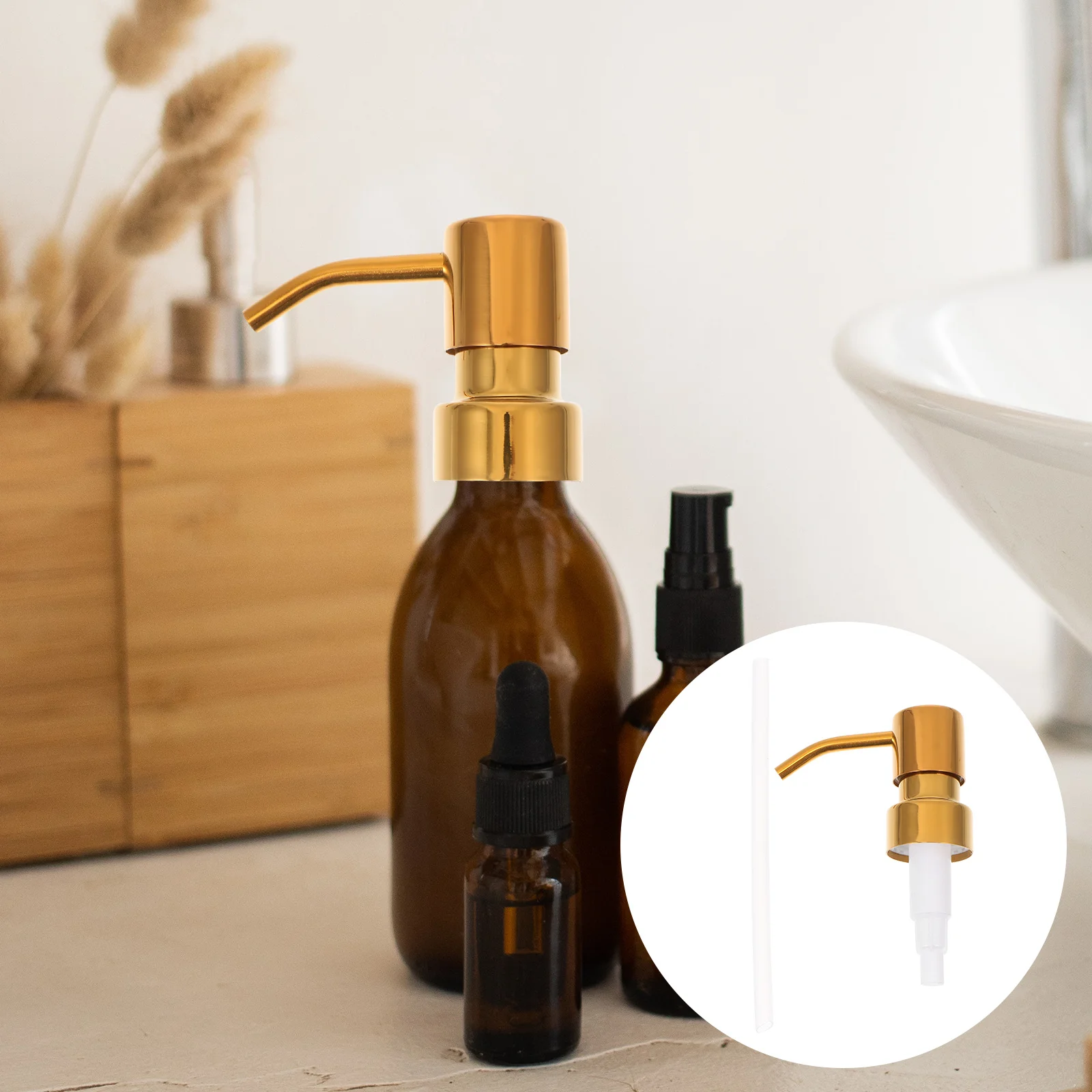 2개입 전기도금 비누 로션 병 펌프 헤드 교체용 화장품 병 펌프 액세서리 손 세정제용