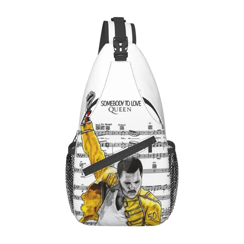 

Personalized Freddie Mercury Sling Bag Men Fashion Shoulder Chest Crossbody Backpack Traveling Daypack