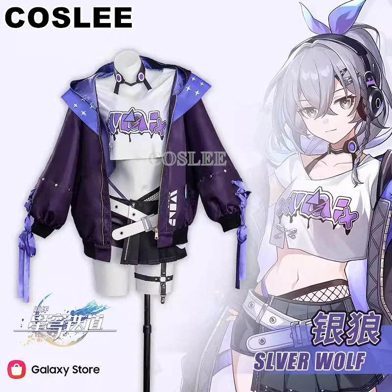 

COSLEE Silver Wolf Cosplay Costume Honkai Star Rail Linkage Game Suit Fashion Daily Wear Uniform Halloween Party RolePlay Outfit