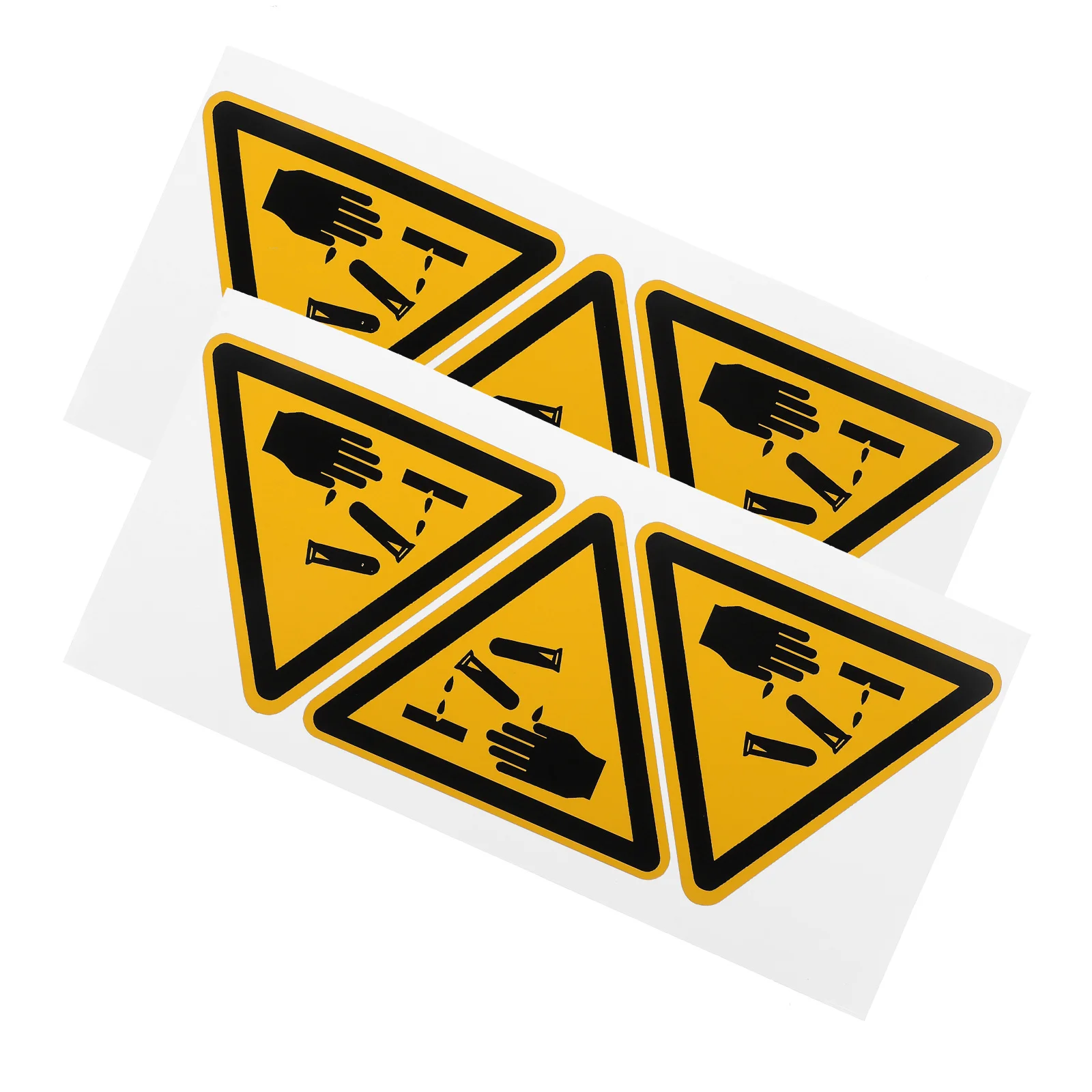 6 szt. Naklejek ostrzegawczych przed korozją, przyciągające wzrok etykiety ostrzegawcze dla fabryk i magazynów, naklejki ostrzegawcze.