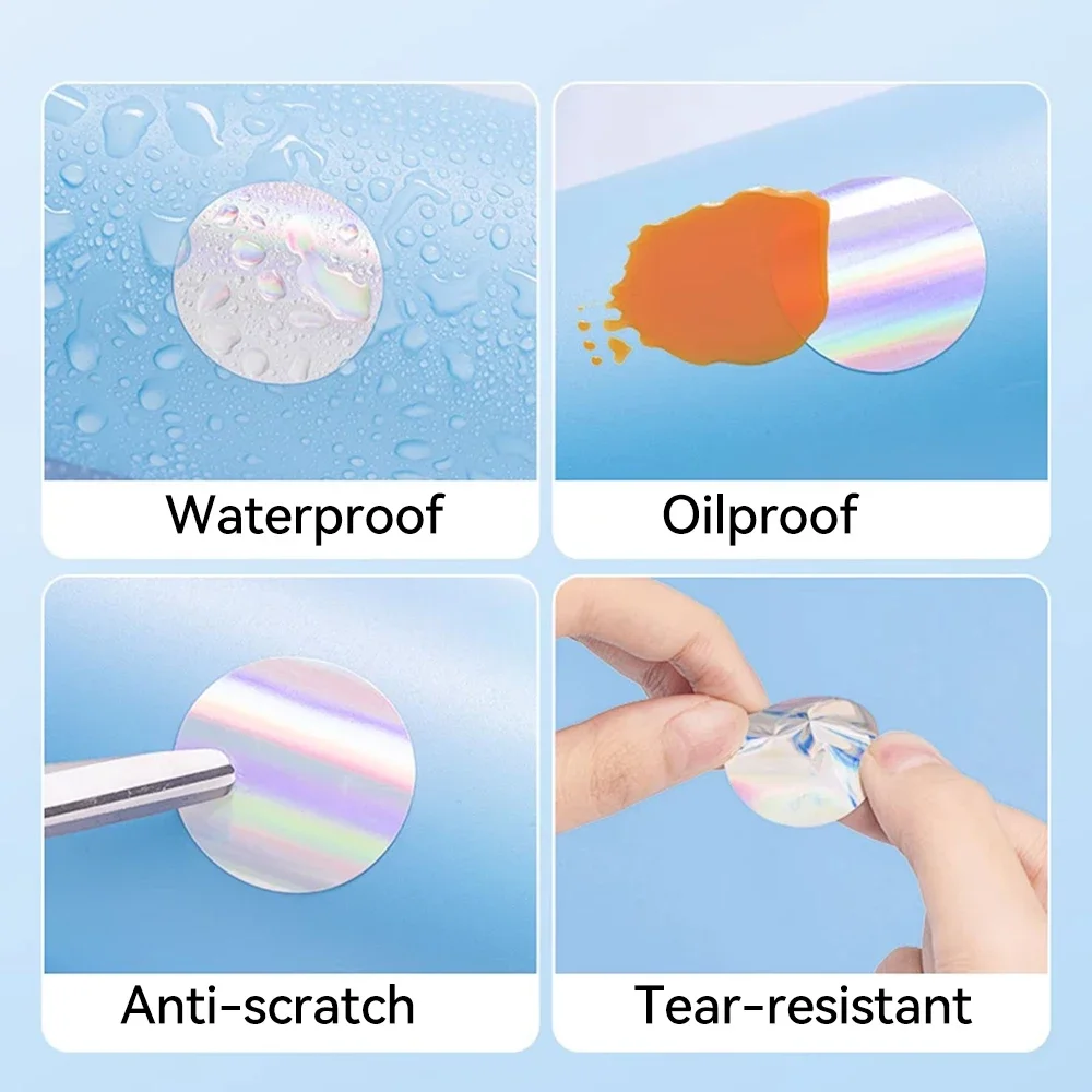 الليزر الفضة التسمية الحرارية نقل ورق الطباعة ملصق ليزر مربع مستدير للطابعة Niimbot M2 ذاتية اللصق Niimbot M2/M3