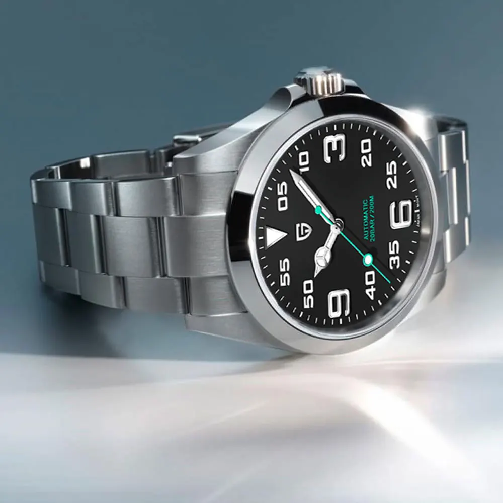 PAGANI DESIGN 40MM Men's Automatic Mechanical Wristwatch Luxury Sapphire AR Glass Waterproof Clock Watch for Men Stainless Steel image 5