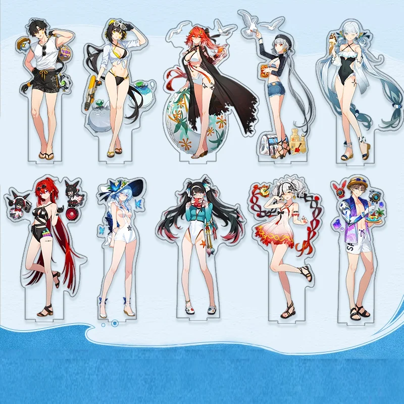 Yinlin The Shorekeeper Summer Swimsuit Acrylic Stand Figure Model Cosplay Desktop Decor Game Wuthering Waves Peripheral Gifts