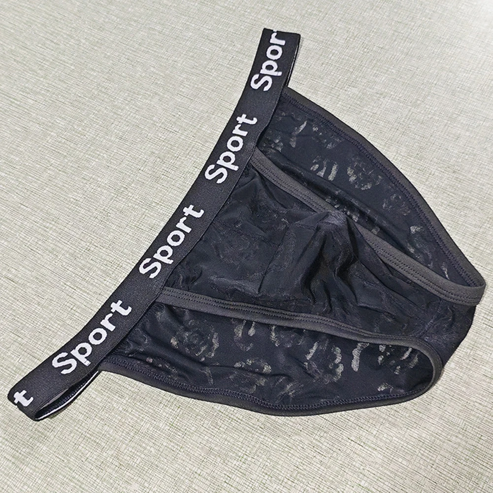 

Мужские сексуальные трусы-брифы из прозрачной сетки с жаккардовым узором, легкие, дышащие, тонкие, спортивные, с высокой посадкой