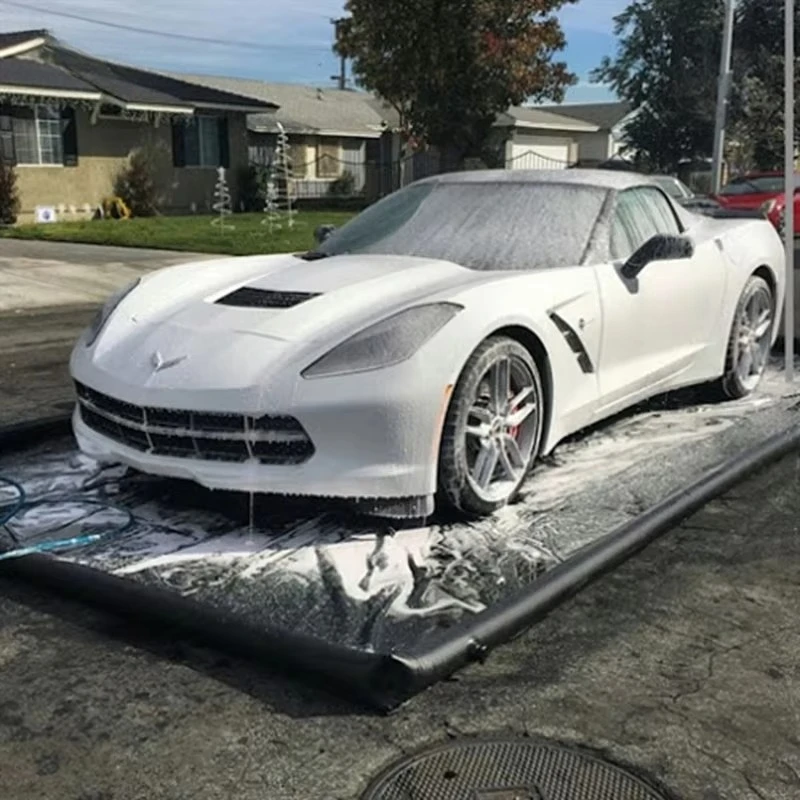 Cheap Price Soft PVC Inflatable Colorful Car Wash Mat Cleaning Garage Plastic Floor Containment Mats