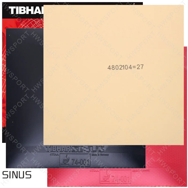 TIBHAR Sinus Series-hoja de goma pegajosa para tenis de mesa, hoja de goma de Ping Pong con esponja de alta elasticidad prediseñada