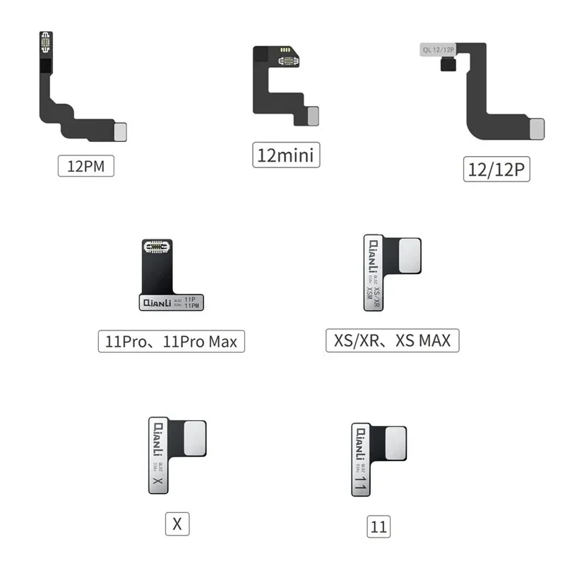 Qianmovies-Câble flexible sans soudure pour iPX XS Max 11 12 Pro Max, Face ID, Fonction de budgétaire de points de téléphone, Outil de réparation de récupération