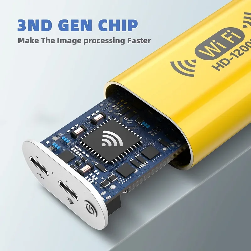 Камера-эндоскоп с Wi-Fi, 8 мм, HD1200P, IP67