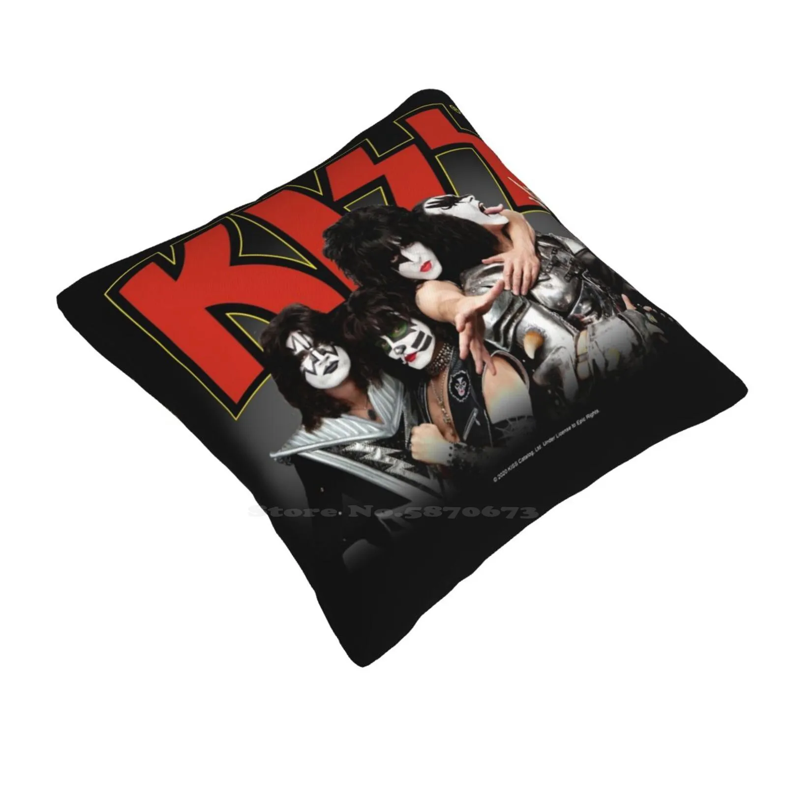 Kiss Band-Red & Yellow Logo Soft Comfortable Pillowcase Kiss Fan Art Kiss Band Kiss Music Kiss The Band Kiss Fanart