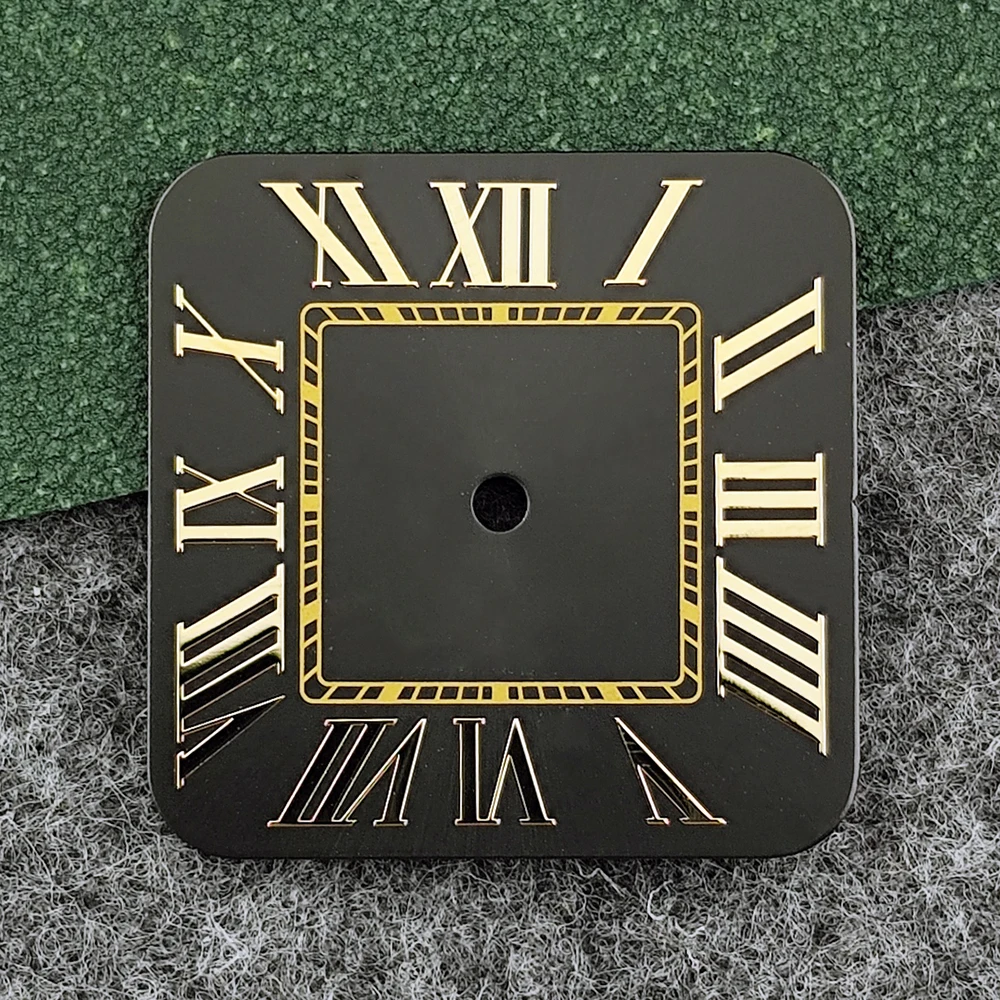 New NH35 square dial 27mm Roman numeral dial custom logo without illuminated dial suitable for NH35 movement watch accessories