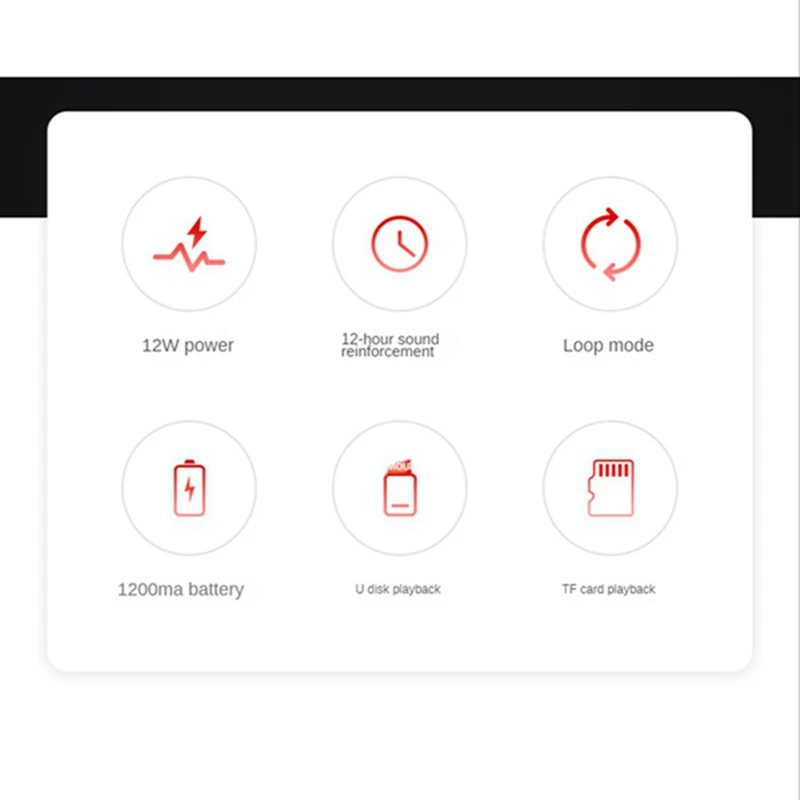 Портативный усилитель голоса, Мегафон, миниатюрная аудиоколонка с микрофоном, перезаряжаемый громкоговоритель для учителей, белый, простая установка