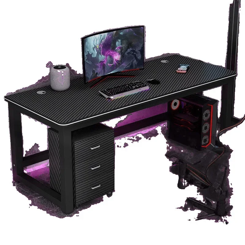 Carbon fiber e-sports table, full set of computer tables and chairs combination home rental room