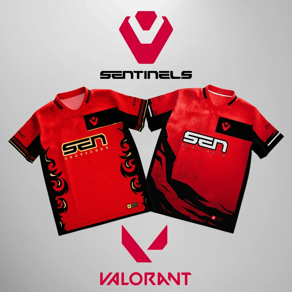 

2025 Sentinels Esports Club Jersey Valorant Professional League VCT SEN Player Customized Breathable T-shirt