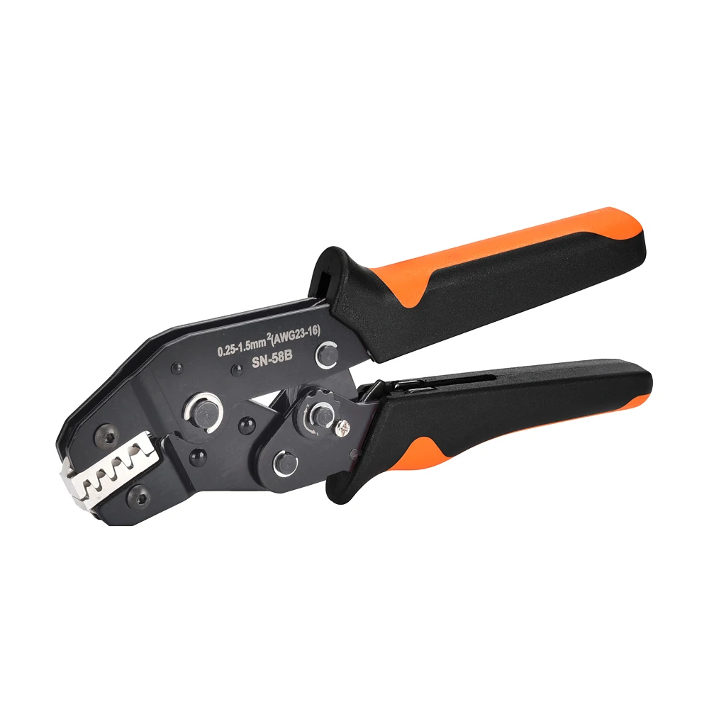 SN-58B 2.8/4.8/6.3 Spring Plug Crimping Plier Hand Tool Female Male Wire Connector Terminal Electrical Insulated Assortment Kit