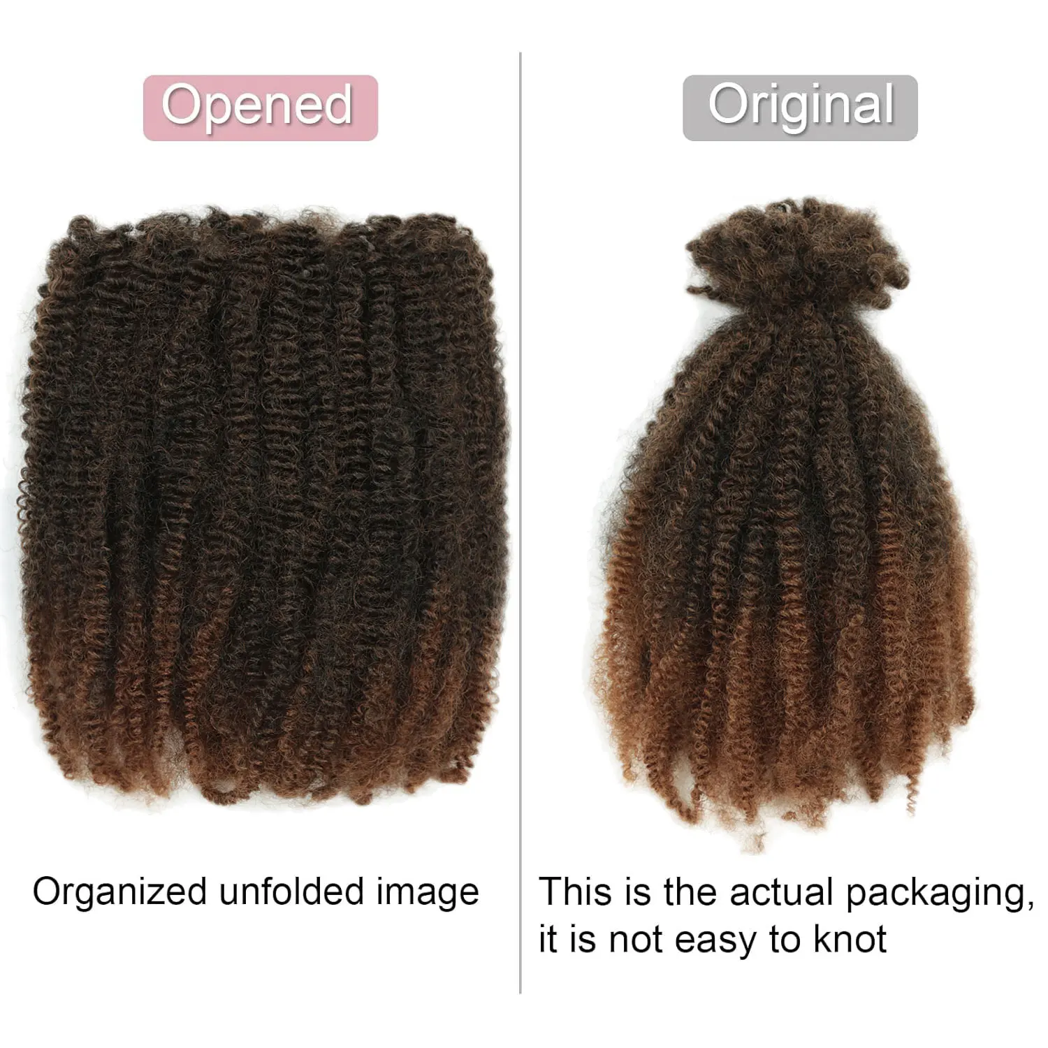 Alibaby 12Inch Synthetic Afro Kinky Twist Marley Crochet Hair Pre-Separated Spring Afro Twist Hair For Butterfly Locs Braids image 4