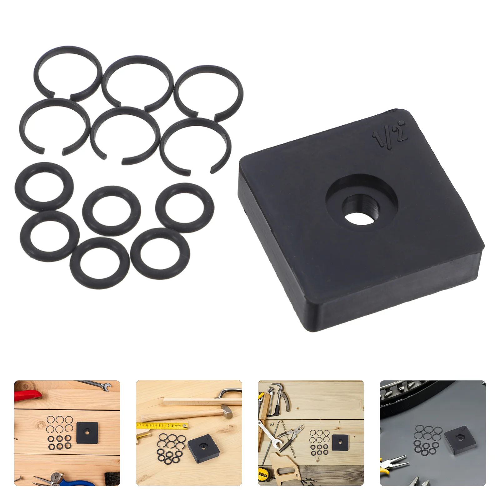 

13Pcs Impact Retaining Ring Clip Set O-Ring Compatible Electric Pneumatic Wrench Tool Quick Install Multi-Functional Office Home