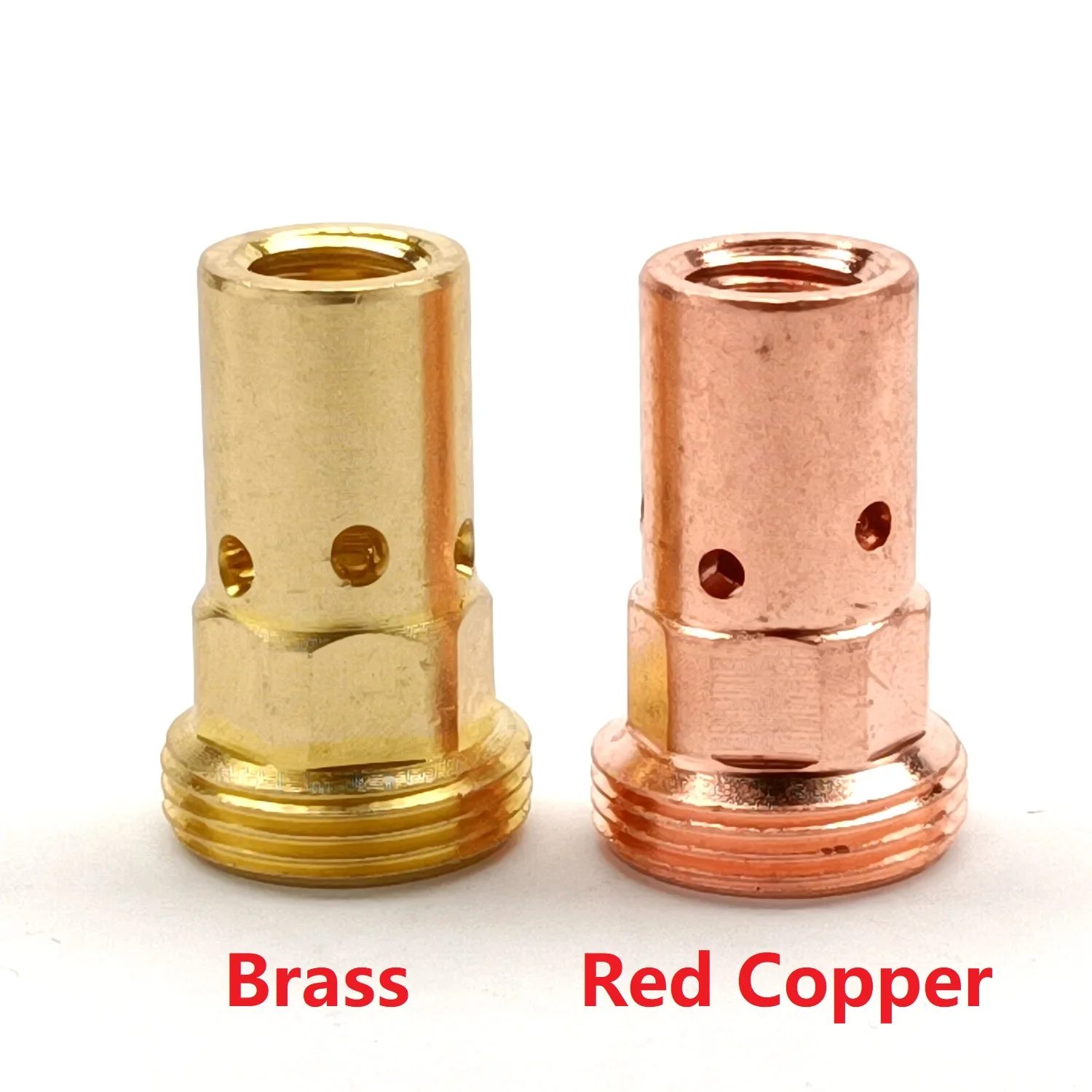 5 Pieces 142.0022 MB 401 501 401D 501D Mig Torch Gun M8 Tip Holder Adapter Gas Diffuser Water Cooled 500A Brass Red Copper