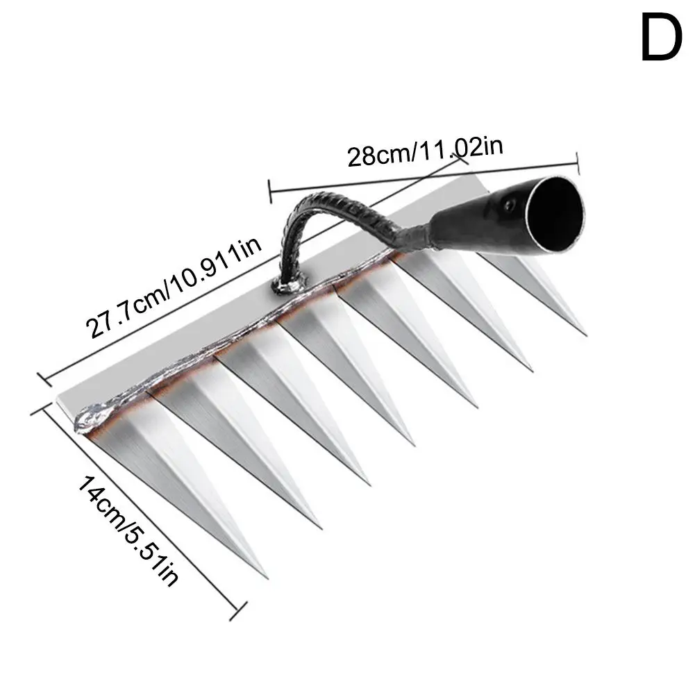 Imagem -06 - Steel Farm Tool For Gardening Weeding Rake Grading Level Solte o Solo Harrow Clean Leaves Collect Weeds Agricultural Tool