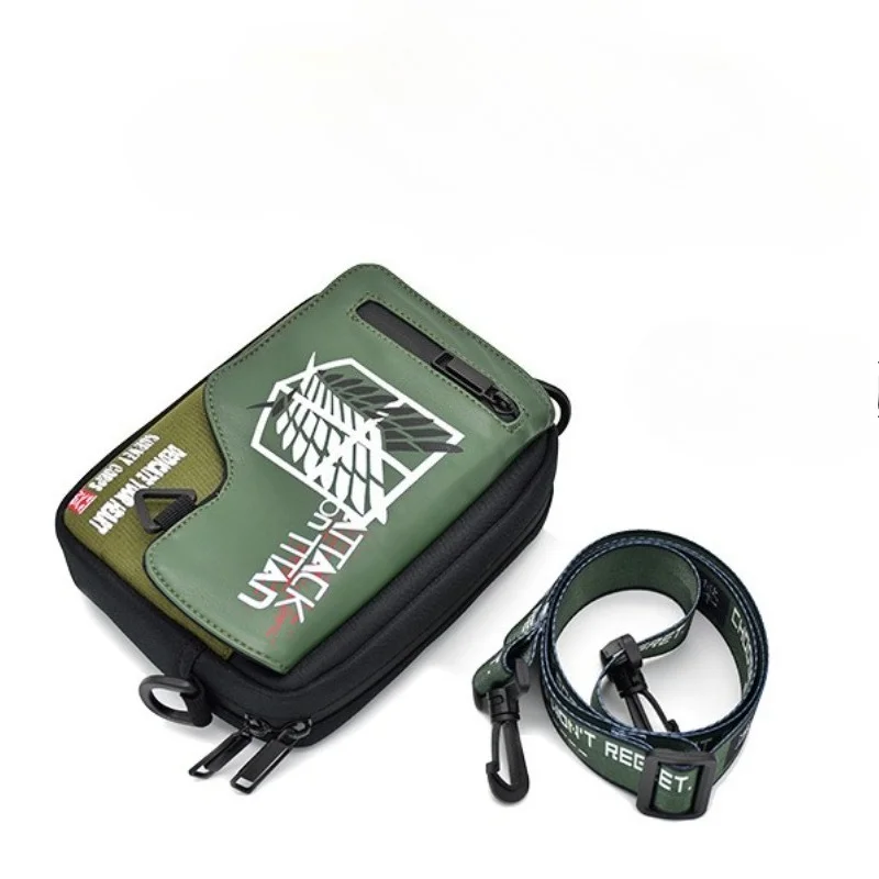 Tas Bahu Anime Attack On Titan Dompet Koin Gambar Anime Dompet Fashion Kanvas Luar Ruangan Tas Belanja Pria Laki-laki Hadiah Mainan