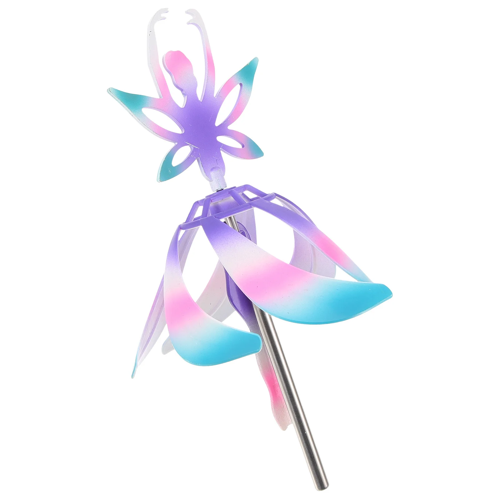 

1pc Rotating Ballerina Fairy Wind Chime Colorful Premium Durable Material Light Fashionable Home Garden Decor Lucky Ornament