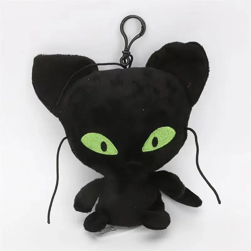 Cat Noir, Ladybird, plush toy, action figure, black, red, Ladybird doll, anime peripheral，25cm