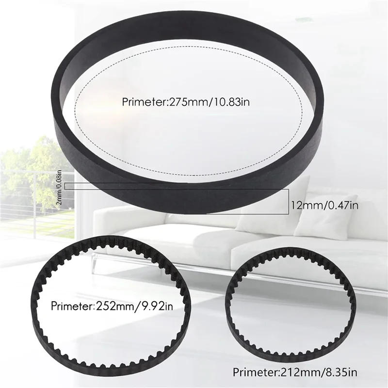 ขายร้อน 12PCS เปลี่ยนชุดเข็มขัดสูญญากาศสําหรับ Bissell Proheat 2X Revolution Pet Pro Cleaner รุ่น 1986,1964,2007,2007P