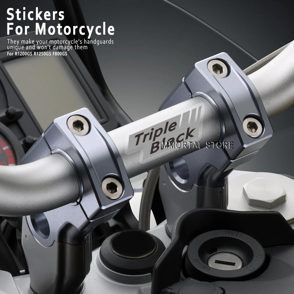

For R1200GS F800GS S1000 GS1250 Triple Black Accessories Motorcycle Sticker Handlebar Waterproof Sticker