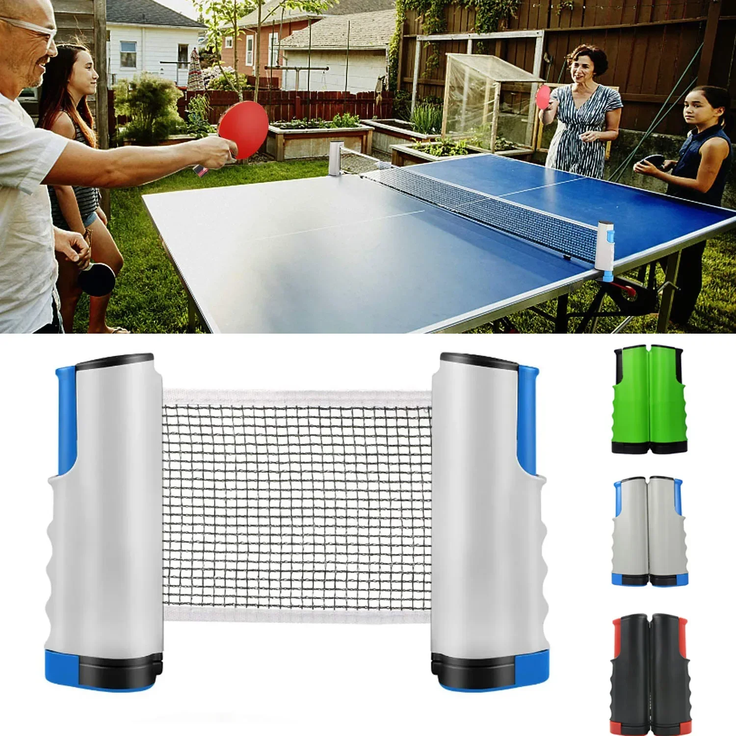 1 PC Table Tennis Net Retractable Rack Sports Portable Replacement Anywhere Ping Pong Post Net Exercise Equipments Accessories