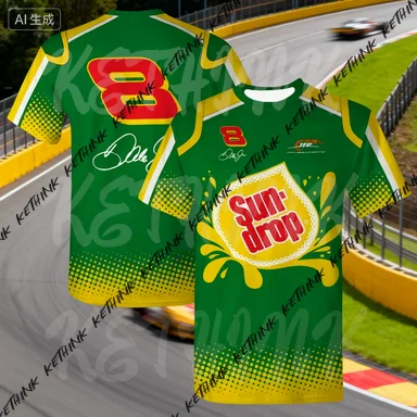 تي شيرت مطبوع ثلاثي الأبعاد جديد لعام 2026، تي شيرت Dale Earnhardt Jr. JR Motorsports الرسمي لفريق ملابس Budweiser #1