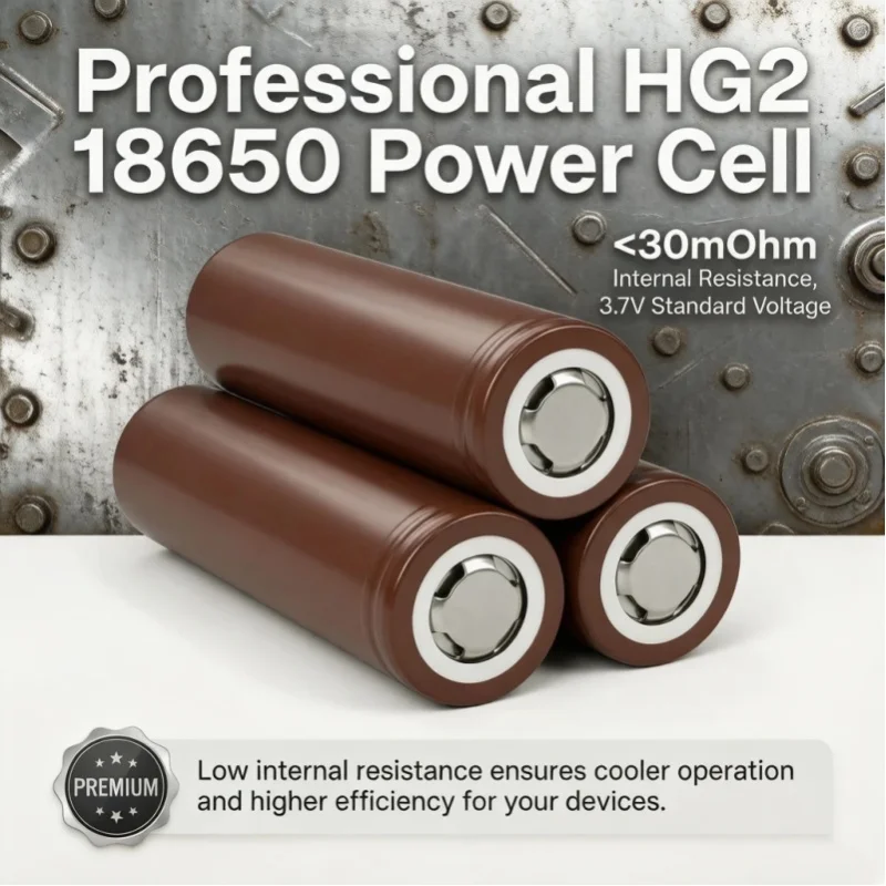 2026 Neueste HG2 18650 3,7V 3000mAh 20A Flachkopf-Batterie - Perfekt für Outdoor RC-Renndrohnen & Handwinkelschleifer