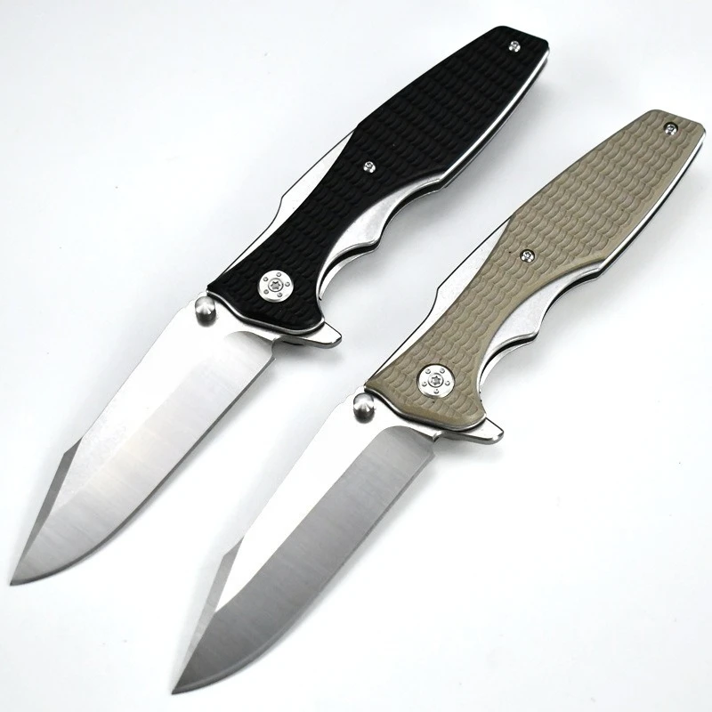 

0393 Folding Knife Outdoor Adventure Hiking Anti slip Fishing Pocket Knife 7CR14MOV High Hardness Anti body Folding Knife EDC