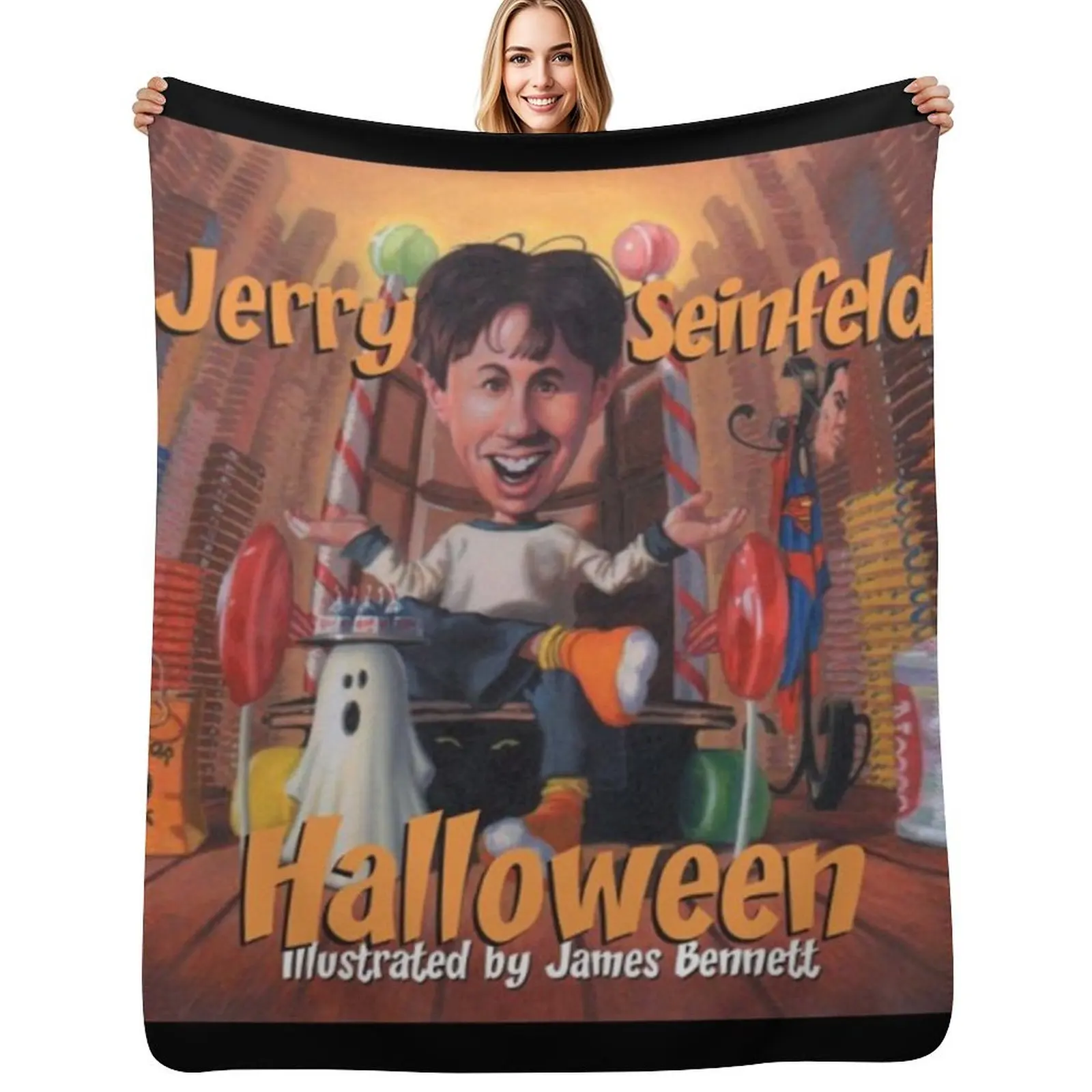 Jerry Seinfeld Halloween Kindle Edition Throw Blanket Plaid Bed covers Sofas Sofa Throw Decoratives heavy to sleep Blankets