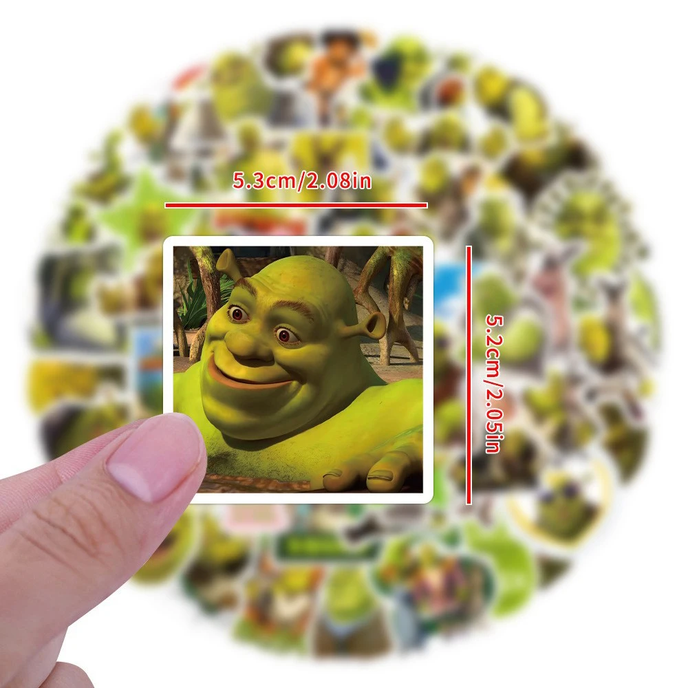 10/30/60/120pcs Fun Comedy Animation Shrek Stickers Cute Cartoon Kids Sticker Toy DIY Phone Suitcase Skateboard Graffiti Decals